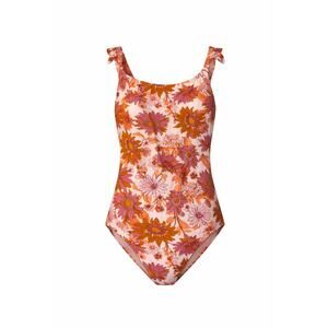 Kona Sol Ruffle Strap One Piece Swimsuit Large